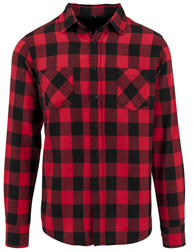 BY031 Build Your Brand Checked Flannel Shirt