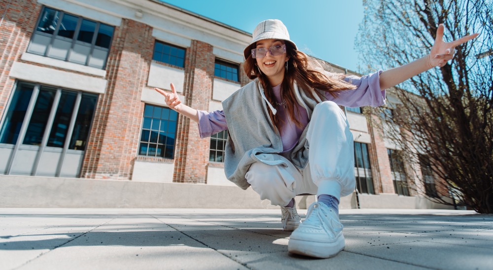 Athleisure Style-Junge-Frau