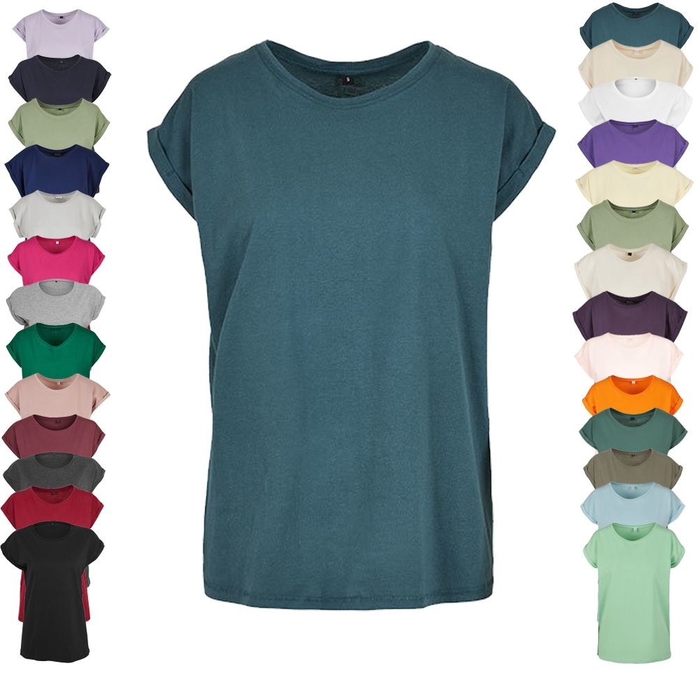 BY021 Build Your Brand Damen T-Shirt mit verlängerten Schultern