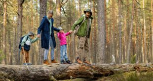 Familie beim Waldspaziergang - Herbstschuhe-richtig-kombinieren