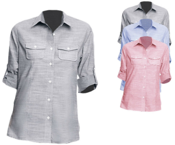 BU5247 Burnside Ladies Woven Texture Shirt