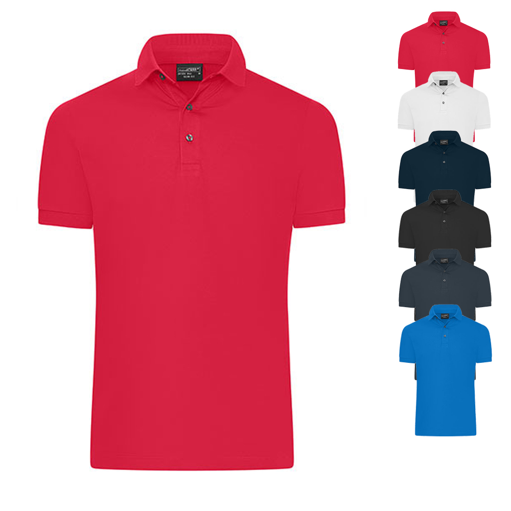 JN1302 James&Nicholson Herren Polo Poloshirt Mercerisiert schlanke Passform