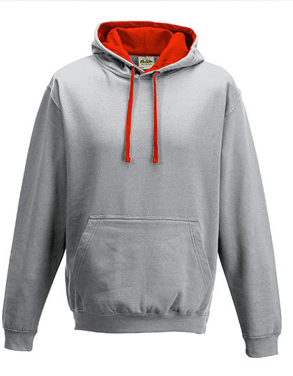 JH003 Just Hoods Varsity Kapuzenpullover mit doppellagiger Kapuze mit kontrastfarbener Innenseite