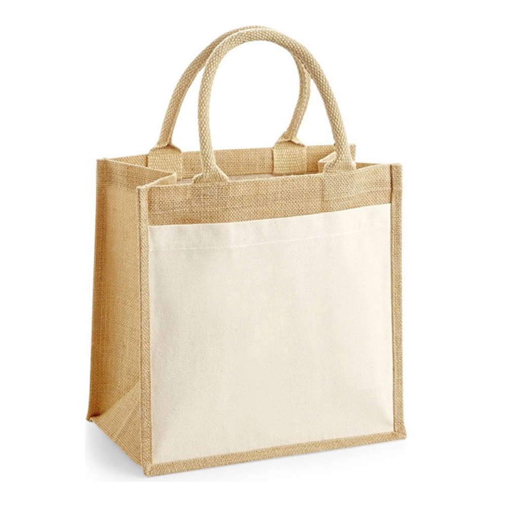 WM426 Westford Mill Baumwoll-Jute Tasche