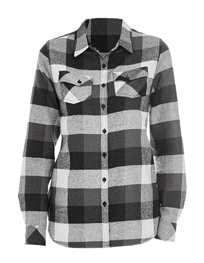 BU5210 Burnside gewebtes kariertes Flanellhemd für Damen