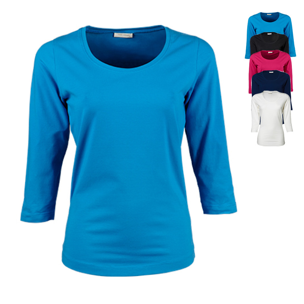 TJ460 Tee Jays Damen 3/4 Ärmel dehnbares T-Shirt