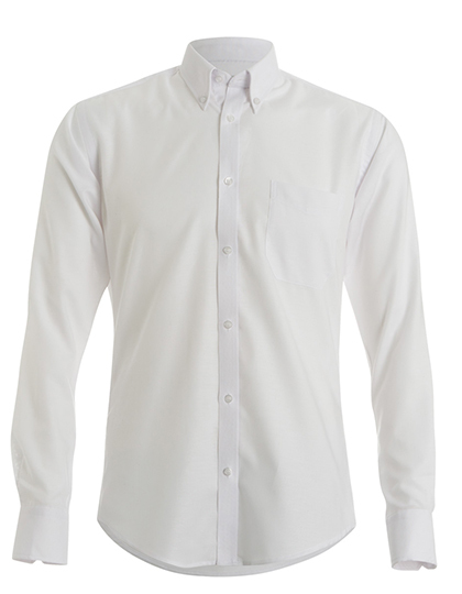 K184 Kustom Kit Herren Hemd Langarm Slim Fit Oxford Shirt