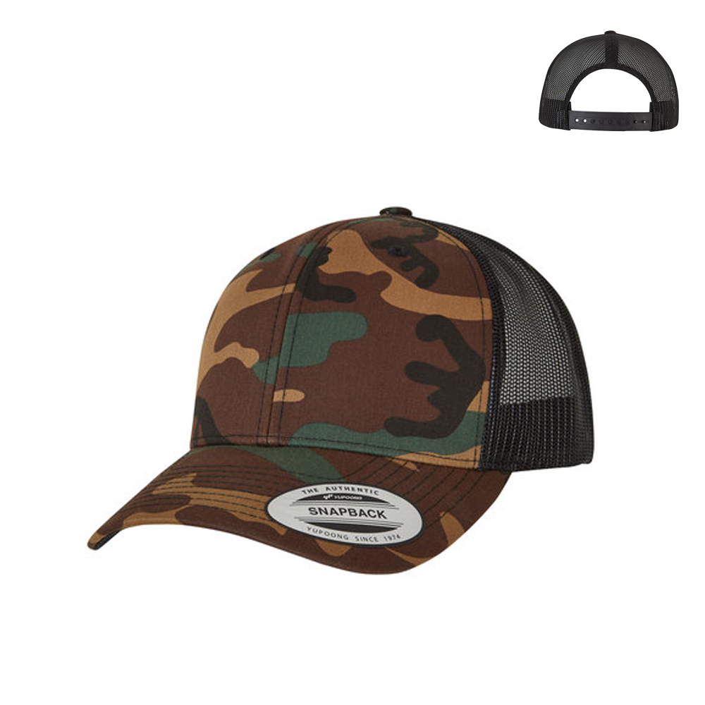 FX6606CA FLEXFIT Retro Trucker Camo Kappe