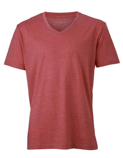 JN974 James+Nicholson Herren HEATHER T-Shirt kurzarm