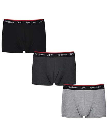 RBK8260 Reebok Herren kurze Sport Unterhose Boxer - Redgrave (3er Pack)