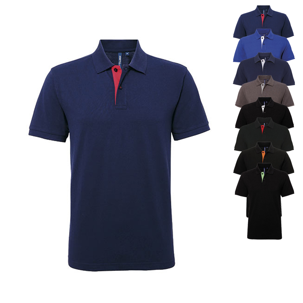 AQ012 Asquith & Fox Herren klassisches Polo Polshirt Kontrast