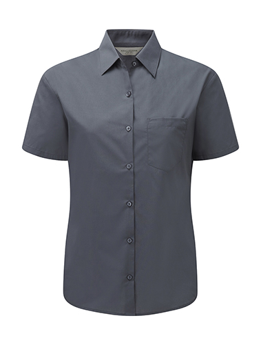 Z935F Russell Collection Kurzarm Popeline-Bluse