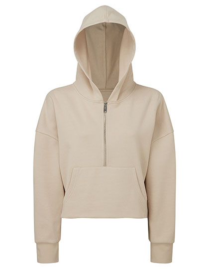 TR077 TriDri Damen Kapuzen Sweatshirt mit 1/2-Reißverschluss