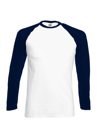 Fruit of the Loom T-shirt Langarm Baseball-Stil