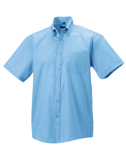 Z957 Russell Collection Bügelfreies kurzärmliges Herrenhemd