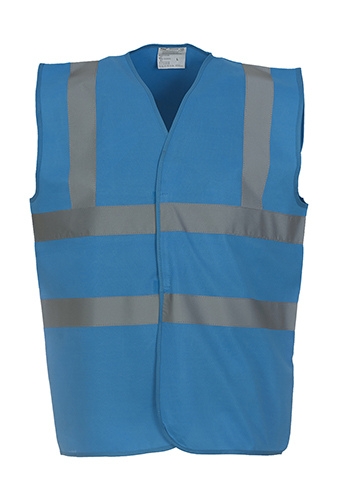 YK100 YOKO Hi-Vis hochsichtbare  Sicherheitsweste mit zwei reflektierenden Bändern