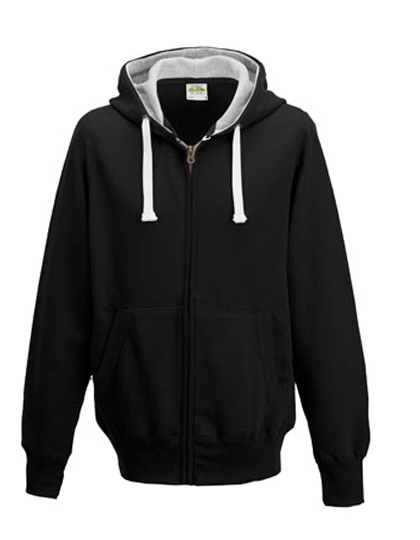 JH052 Just Hoods Kapuzenjacke mit weißer breiter Zugkordel an der Kapuze
