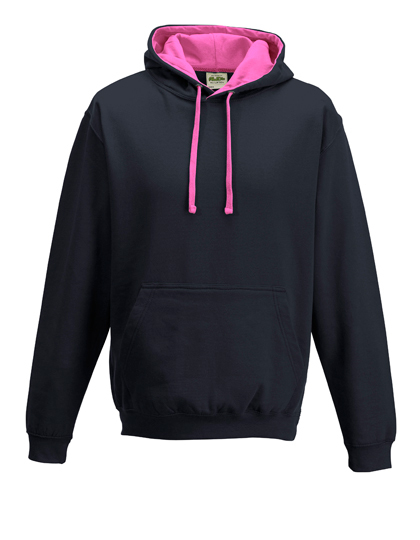 JH003 Just Hoods Varsity Kapuzenpullover mit doppellagiger Kapuze mit kontrastfarbener Innenseite