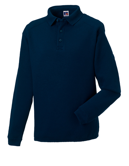 Z012 Russell Arbeitsbekleidung Sweatshirt mit Kragen und Knopfleiste