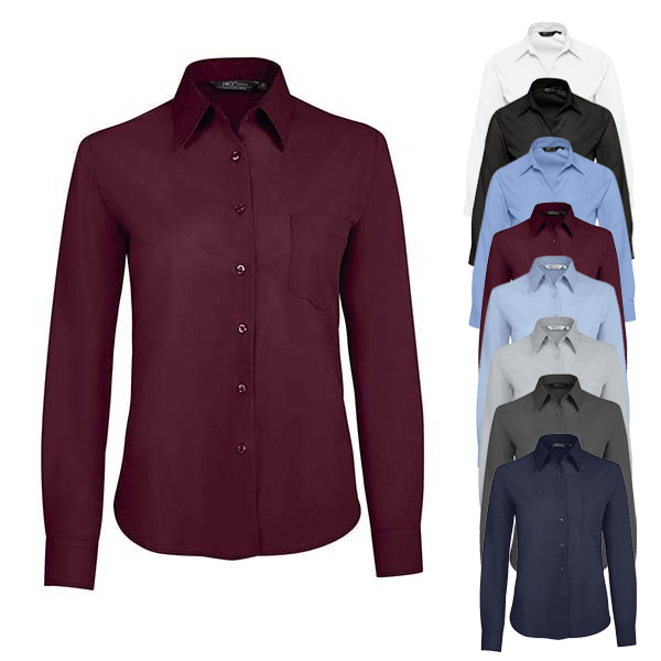 L621 SOL´S Popeline-Langarmbluse Bluse Executive