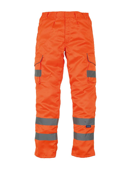 YK018T YOKO Hi-Vis hochsichtbare Cargohose mit Kniepolstertaschen