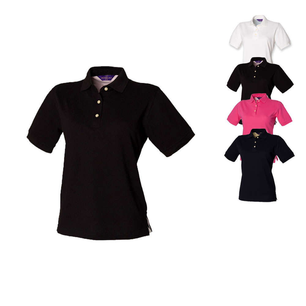 W121 Henbury Klassisches Damen-Poloshirt aus Baumwoll-Piqué