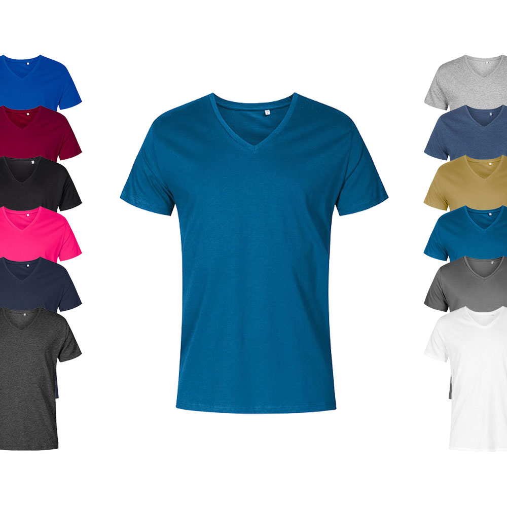 XO1425 X.O by Promodoro Herren V-Neck T-Shirt Kurzarm