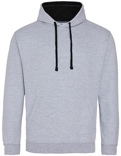 JH003 Just Hoods Varsity Kapuzenpullover mit doppellagiger Kapuze mit kontrastfarbener Innenseite