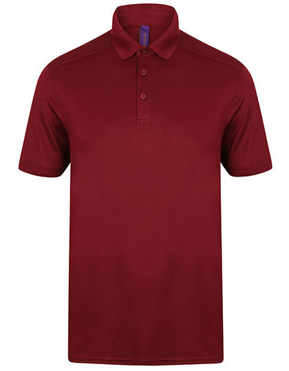 W460 Henbury Herren-Stretch-Poloshirt + Docht-Finish