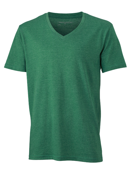 JN974 James+Nicholson Herren HEATHER T-Shirt kurzarm