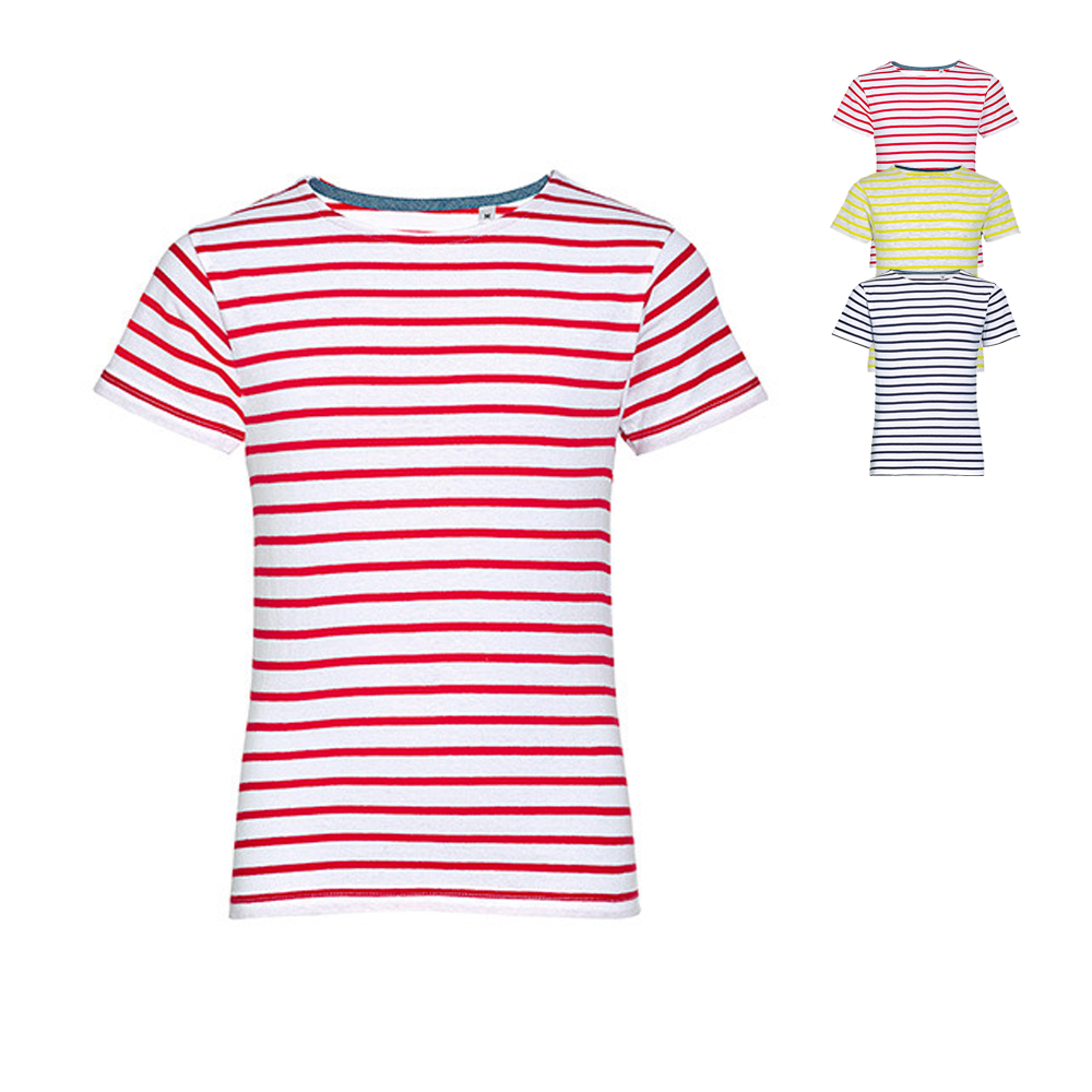 L01400 SOL´S Kinder Rundhals T-Shirt Miles Gestreift