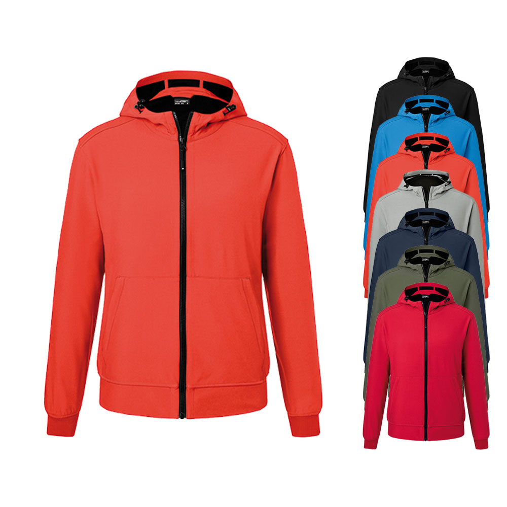 JN1146 James+Nicholson Herren Kapuzen Softshelljacke