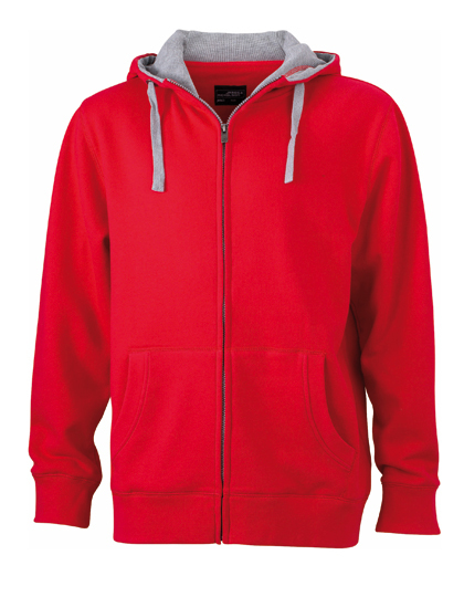JN963 James+Nicholson Herren LIFESTYLE Kapuzenjacke