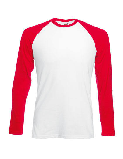 Fruit of the Loom T-shirt Langarm Baseball-Stil