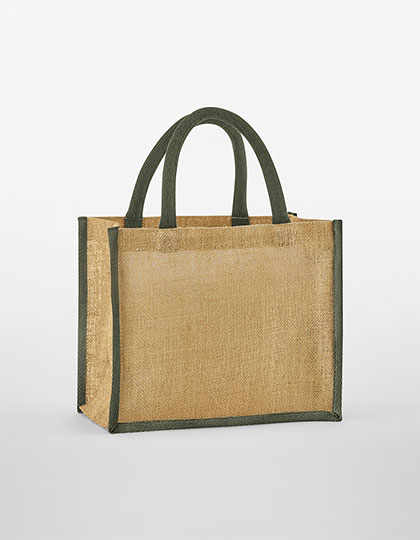 WM473 Westford Mill natürlich gesärkte Jute Midi Tasche