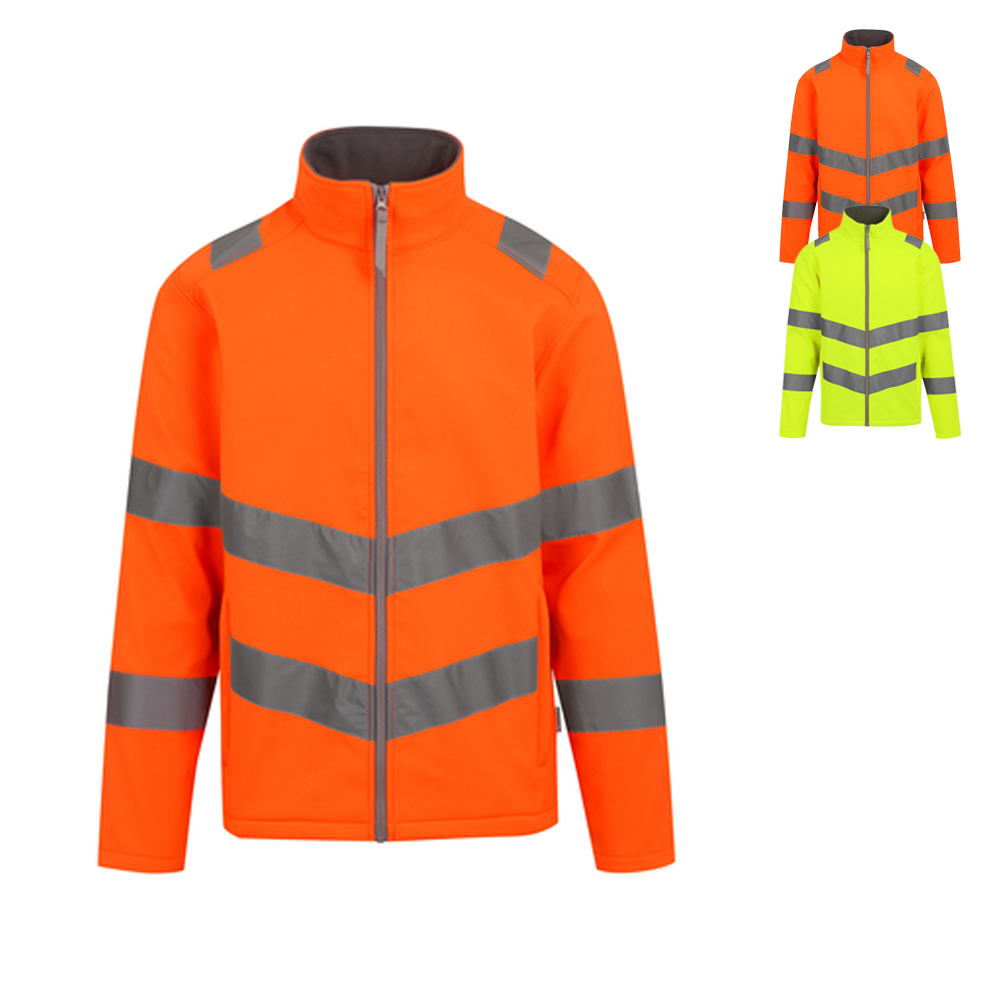 RG712 Regatta Pro Contract Hi-Vis Ablaze 2L Softshell Jacke hohe Sichtbarkeit