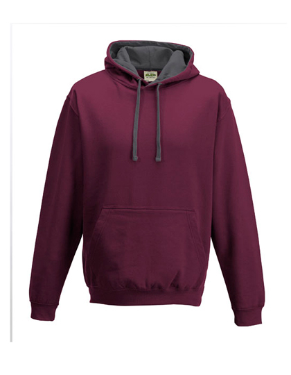 JH003 Just Hoods Varsity Kapuzenpullover mit doppellagiger Kapuze mit kontrastfarbener Innenseite