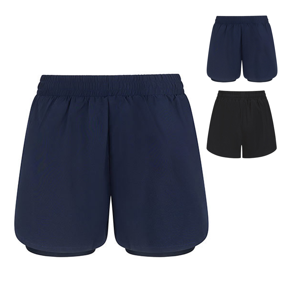TL616 Tombo Damen Sport Shorts mit integrierten Untershorts