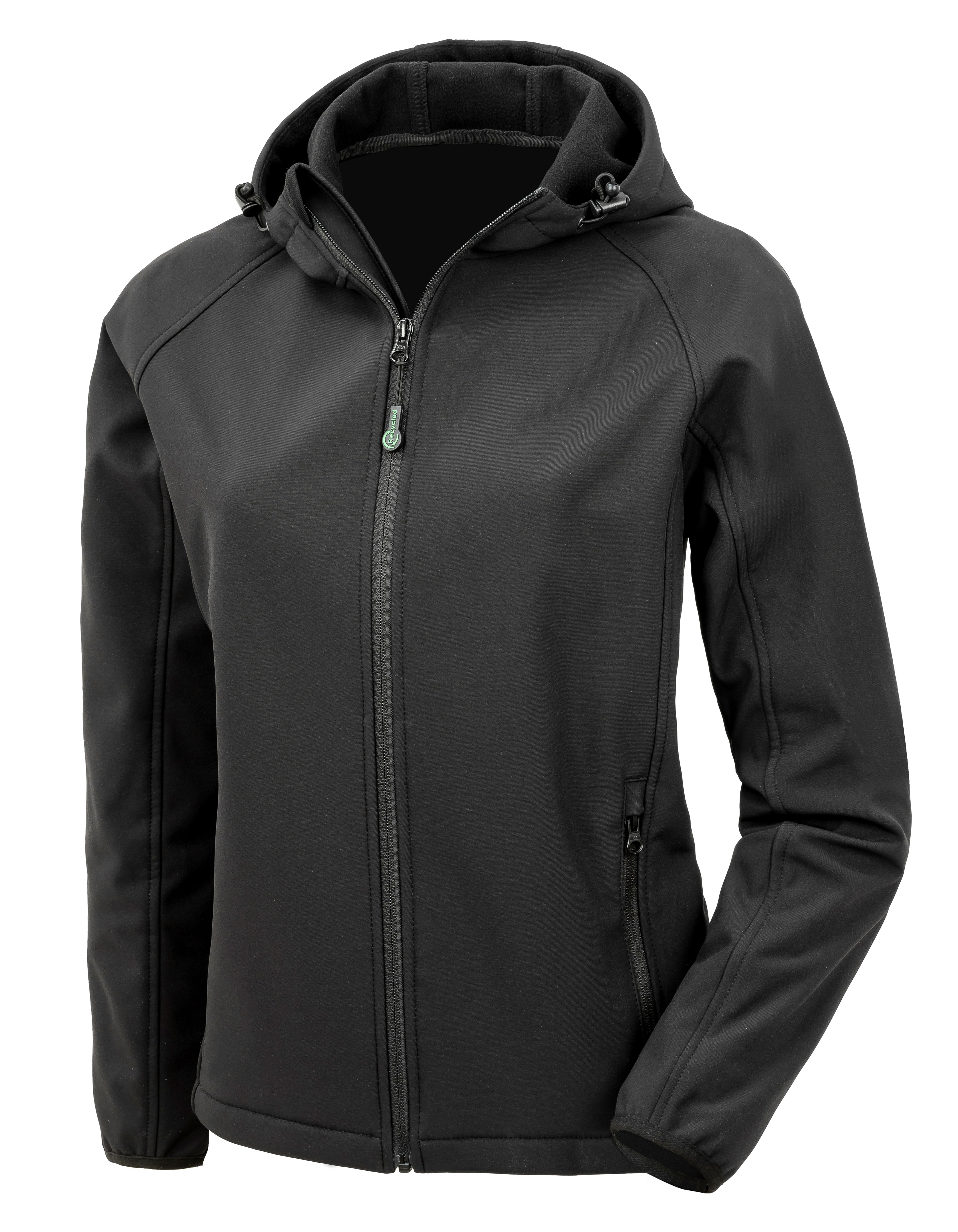 RT911F Result Genuine Recycled Damen recycelte 3-lagige bedruckbare Softshell Jacke mit Kapuze