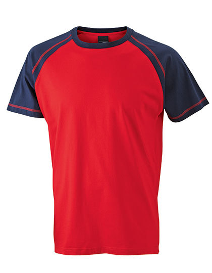 JN010 James+Nicholson Herren Raglan T-Shirt kurzarm