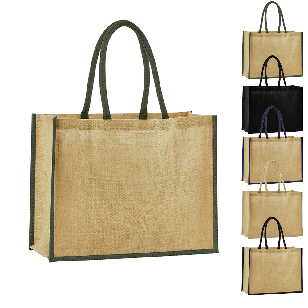WM470 Westford Mill natürlich gestärkte Jute Tasche klassisch