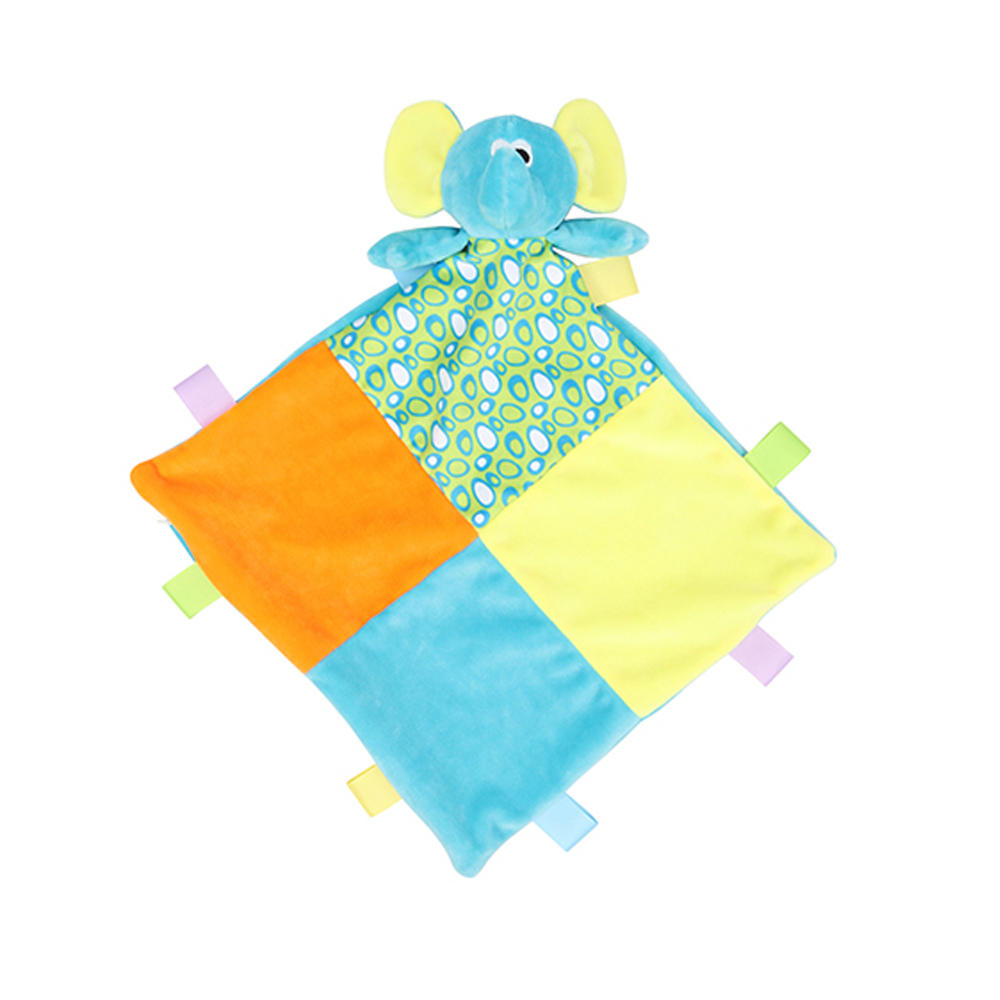 MM701 Mumbles Mehrfarbige Babydecke mit Rassel Kuscheltier
