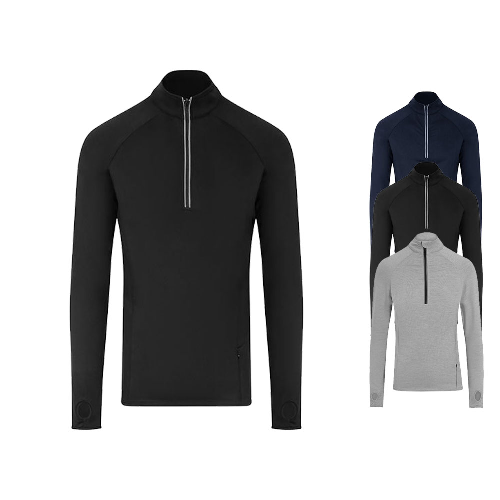 JC030 Just Cool Herren Oberteil mit halben Reißverschluss Sporttop