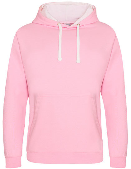 JH003K Just Hoods Kinder Kapuzenpullover mit doppellagiger Kapuze mit kontrastfarbener Innenseite