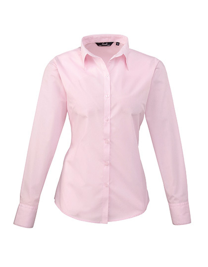 PW300 Premier Workwear Damen Poplin langarm Bluse (Damenbluse/Langarm)