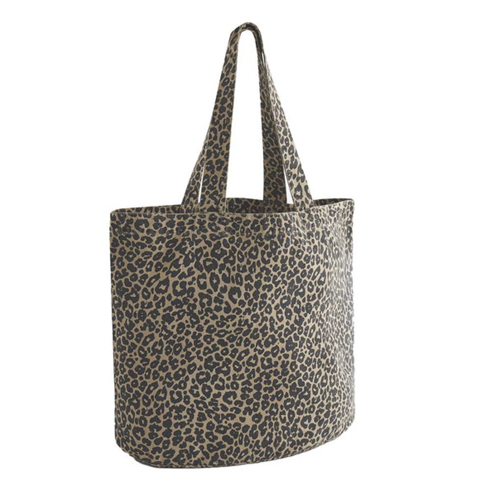 WM335 Westford Mill Einkaufstasche mit Leopardenmuster