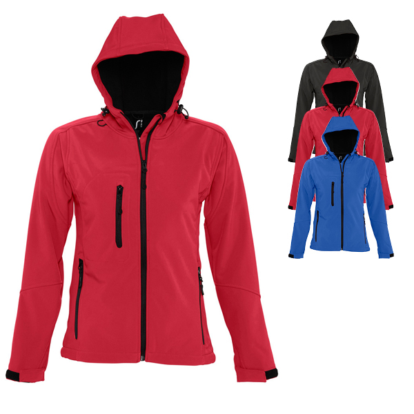 L849 SOL´S Damen Softshell Kapuzenjacke Replay