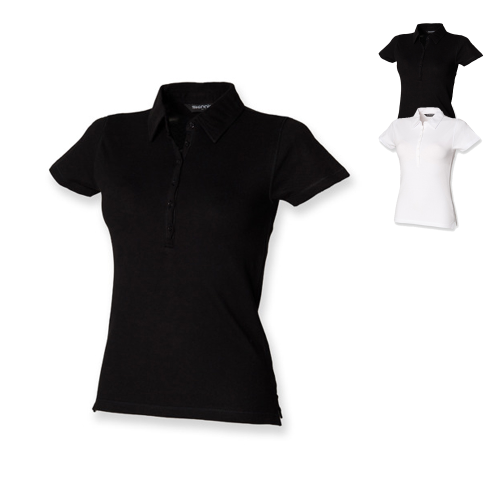 SF42 SF Women Kurzärmliges Stretch-Poloshirt für Damen