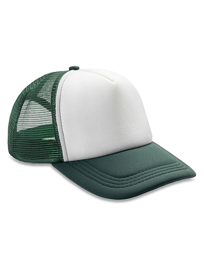RH089 Result Headwear Kappe Detroit Weißes Stirnteil Mesh und Schirm in Kontrastfarbe
