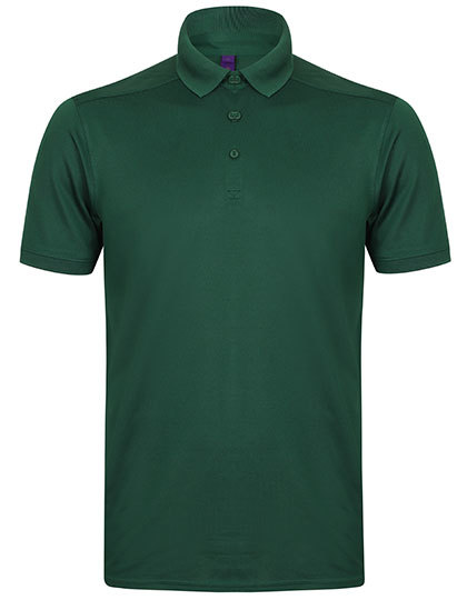 W460 Henbury Herren-Stretch-Poloshirt + Docht-Finish